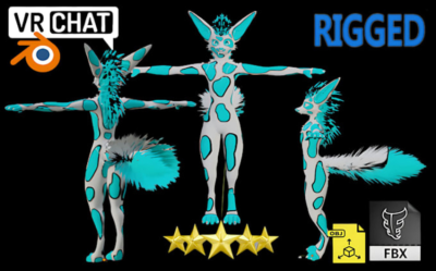 I will create custom VRChat avatar furry avatar VR VRC character Vroid model VTuber