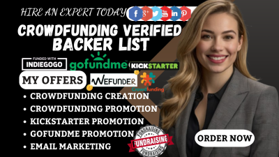 I will generate verified backers list, donors list for your Indiegogo, Kickstarter