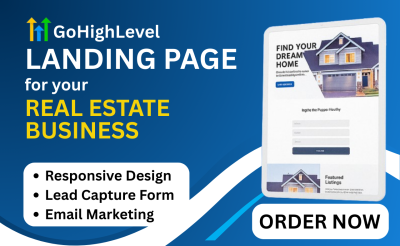 I will gohighlevel landing page, gohighlevel real estate CRM, go highlevel sales funnel