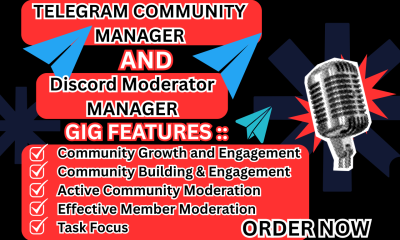 I Will Manage and Be Your Telegram and Discord Community for Growth and Engagement