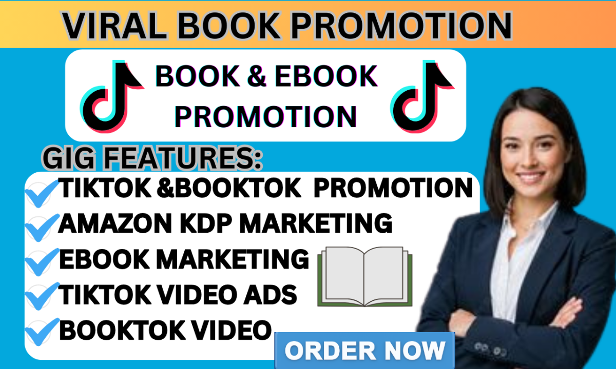 I will viral rank book or ebook promotion booktok tiktok promotion amazon kdp ads
