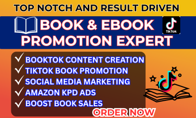 I will viral tiktok booktok video ads book amazon promotion tiktok booktok promotion
