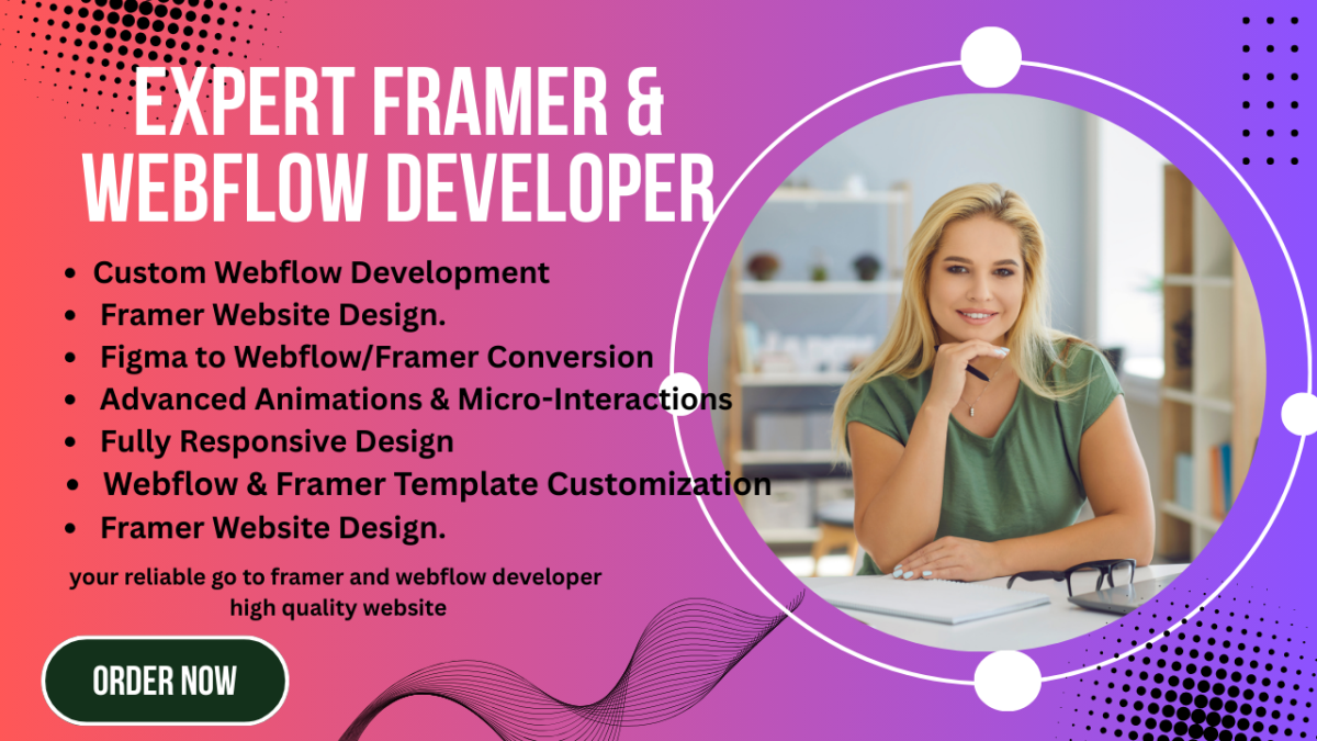 I will be your expert framer and Webflow CMS developer to design and fix website issues