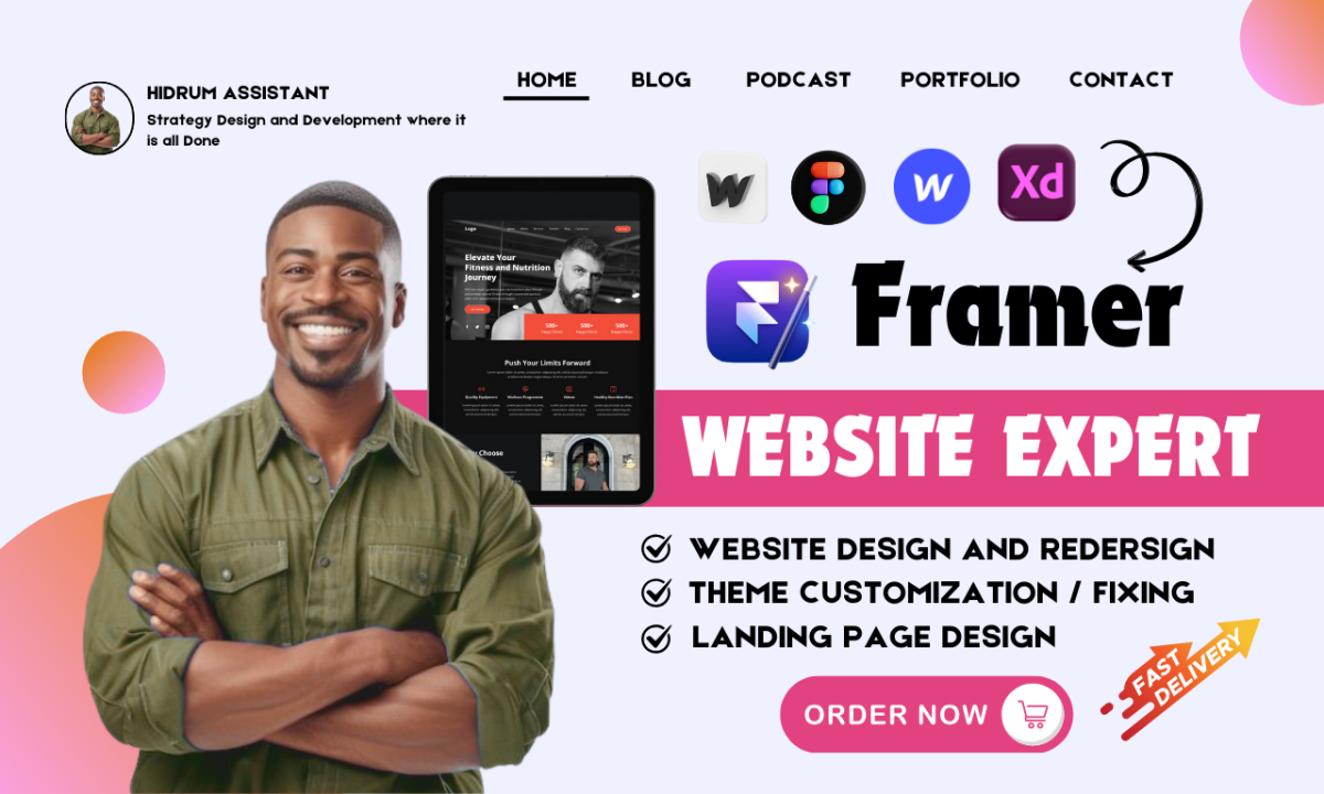 I Will Design Framer Theme Customization & Landing Pages from Figma to Framer Website