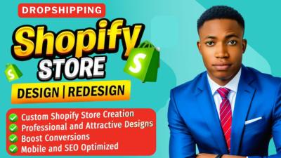 I Will Build Shopify Dropshipping Store | Redesign Shopify Store | Shopify Website Design