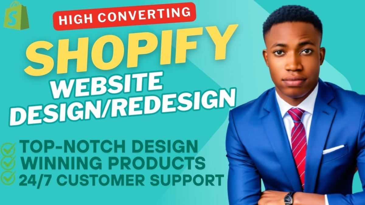 I will design Shopify website redesign Shopify website design redesign Shopify store design