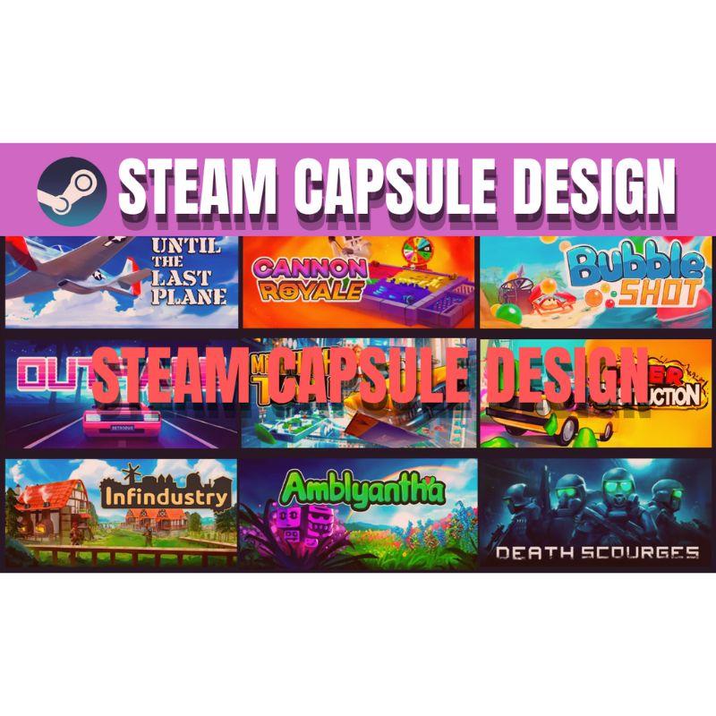 I will game banner steam capsule game ui game poster game art logo steam graphics