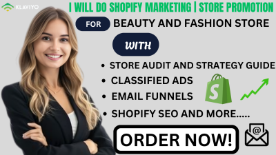 I will Shopify marketing for beauty and fashion stores, do SEO, ads, and email funnels