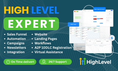 I Will Setup GoHighLevel CRM, Sales Funnels, Email and SMS Automation