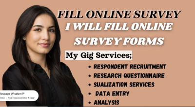 I Will Create Survey and Fill Online Survey with Organic Respondents