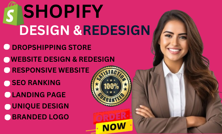 I will Shopify Store Design, Shopify Website Redesign, Shopify Design & Dropshipping Store