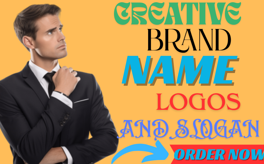 I will create business name, company name, brand or product name, slogan, and domain search