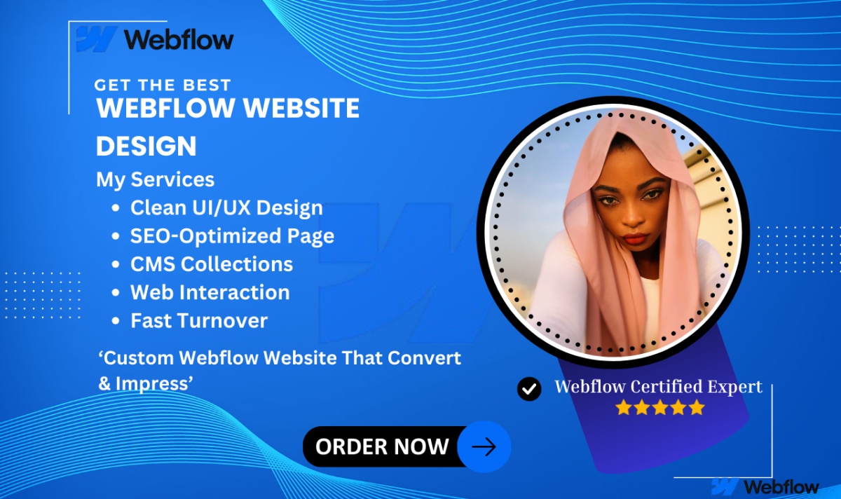 I Will Design a Responsive Webflow Website as a Professional Website Designer