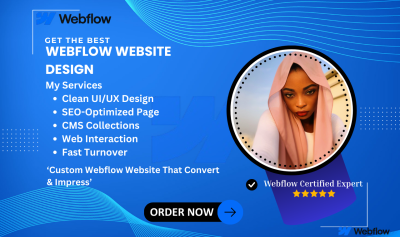 I Will Design a Responsive Webflow Website as a Professional Website Designer