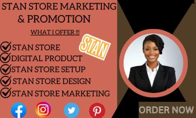 I will do Stan Store Marketing, Stan Store Promotion, Stan Store Sales Funnel, Stan Store