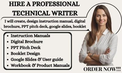 I Will Create, Design Instruction Manual, Digital Brochure, Catalog Design, Booklet