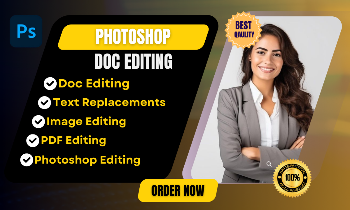 Photoshop Doc Editing, Image Editing & Text Replacements
