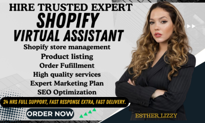 I will Shopify Website Social Media Marketing Manager, Shopify Store Design, VA Expert