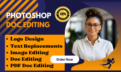 Photoshop Doc Editing, Image Editing, Text Replacement, Document Management, MS Word