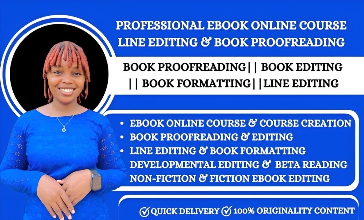 I will create ebook, online course content, course creation & lesson plan