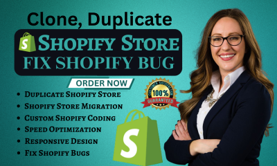 I Will Migrate Shopify Store, Fix Shopify Bugs, and Custom Shopify Coding