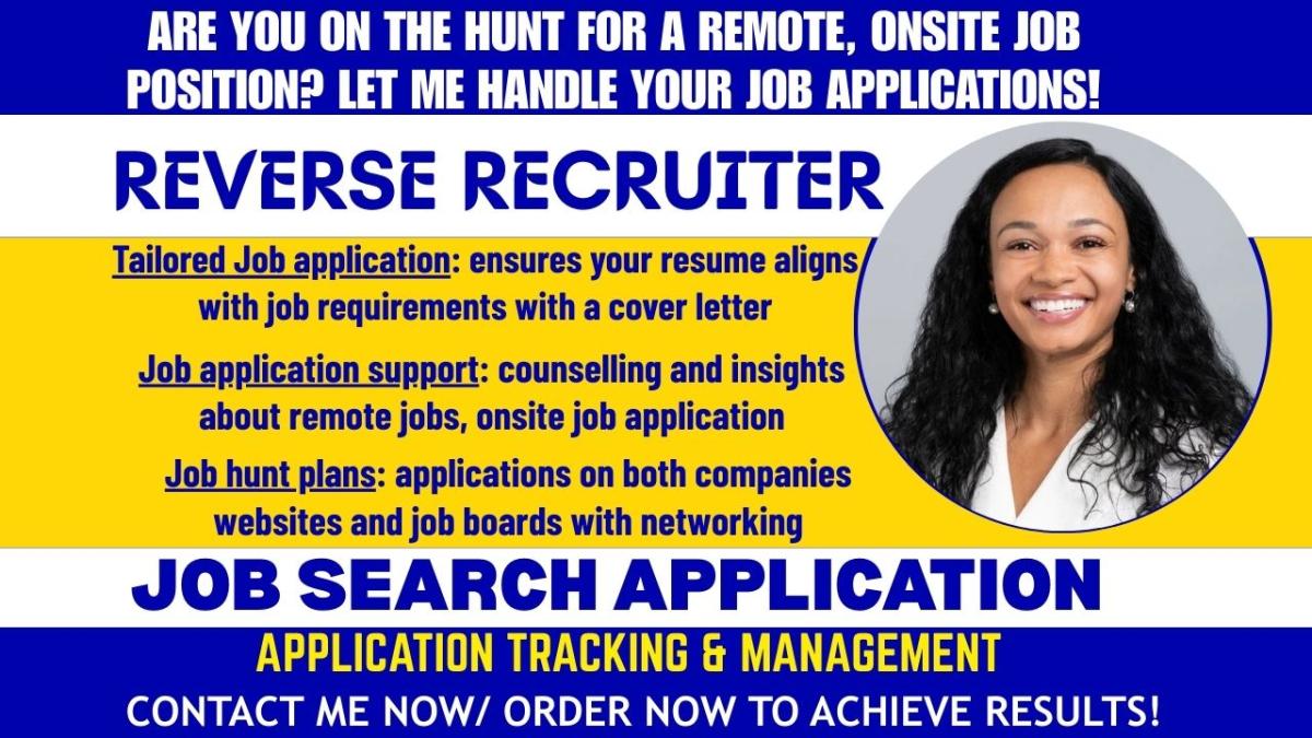 I will find jobs, reverse recruit sponsorship, job search and apply for remote jobs app