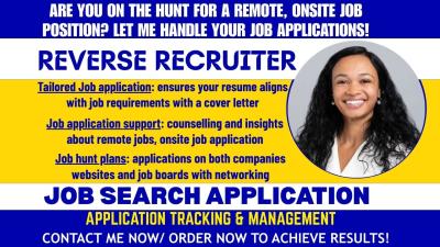 I will find jobs, reverse recruit sponsorship, job search and apply for remote jobs app