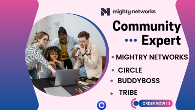 I will setup Mighty Networks, Circle, Tribe, BuddyBoss, Kajabi Community Platform