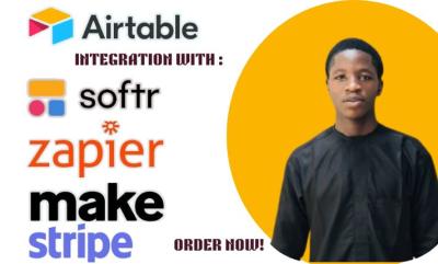 I Will Setup Airtable Integrate Webflow with Zapier, Softr, HubSpot, Make.com, and Stripe