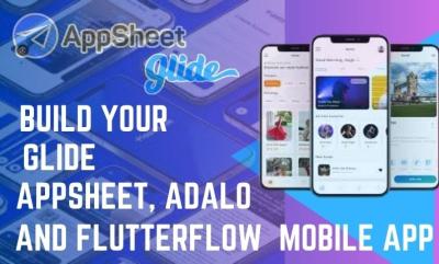 I will build mobile apps using FlutterFlow, AppSheet, Glide, Adalo, Airtable, Softr