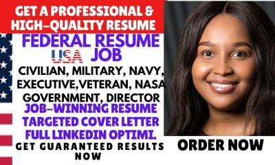 I will write ATS Federal Resume Service for USAJOBS, ECQ, MTQS, PTQS Government