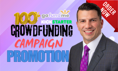 I Will Promote and Market Kickstarter Indiegogo GoFundMe Wefunder Crowdfunding Campaign