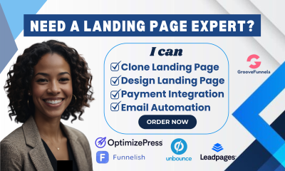 I Will Clone or Build Landing Page on Unbounce, Funnelish, Groove Funnels, Leadpages
