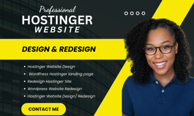 I will hostigner website design hostinger website redesign clone wordpress website