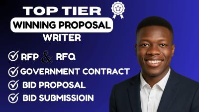 I Will Bid Proposal Respond to RFP, RFQ, RFI, Contract Research Government Contract