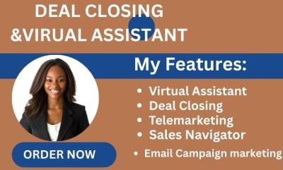 I will sales deal closer virtual assistant sales agent lead generation telemarketing