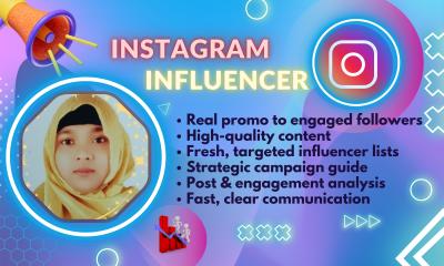 I will be your Instagram influencer to promote your brand and drive real engagement