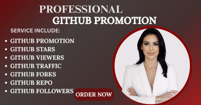 I will do genuine GitHub promotion to gain stars, repo watch, forks, followers, viewers
