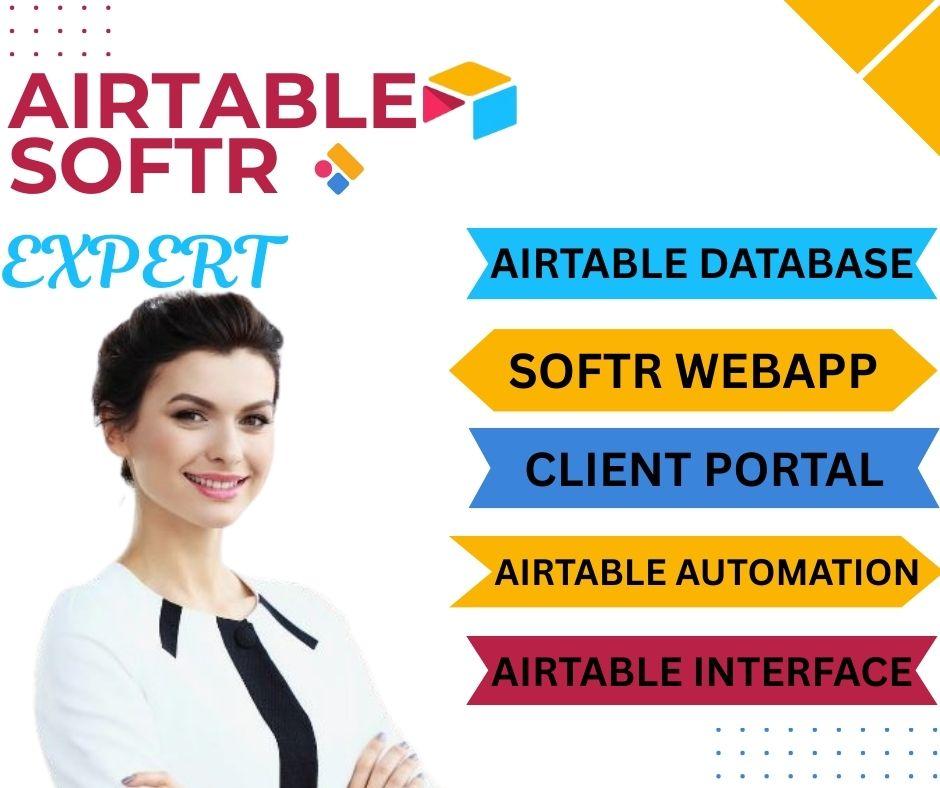 Design a Softr Client Portal Website with Airtable Database and Zapier Automation Integration