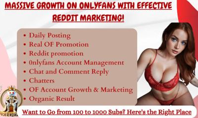 I will do Reddit post management for OnlyFans page, Fanvue, Fansly, and adult web promotion