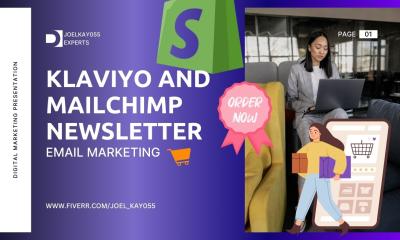 I will design a custom Klaviyo and Mailchimp newsletters, templates