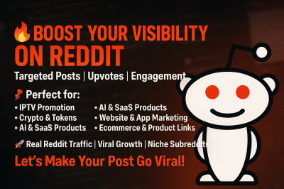 I will create reddit post for AI website IPTV business eCommerce SaaS product SEO