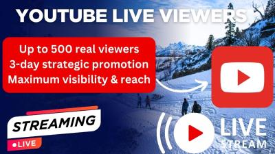 I will organically promote your YouTube live stream video to get real viewers