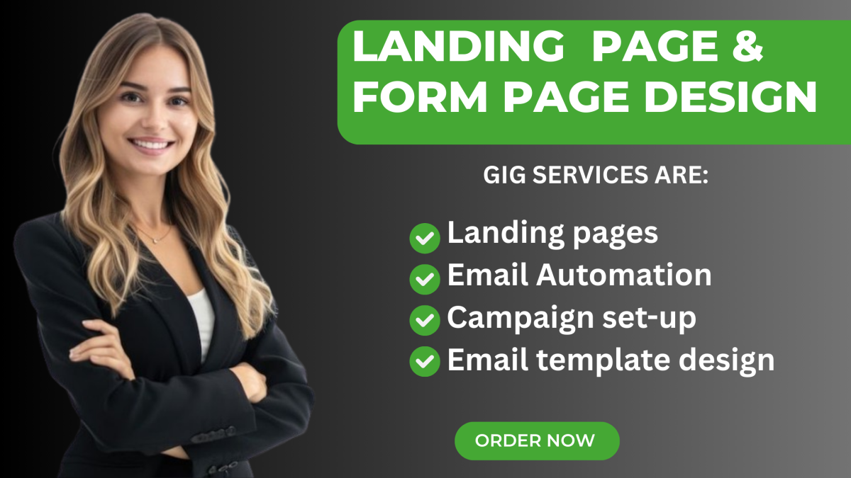 I Will Design Landing Page, Sign Up Form, Form Page, and Web Pages