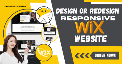 I will do Wix website design, Wix eCommerce website design, Wix website redesign, Wix Studio