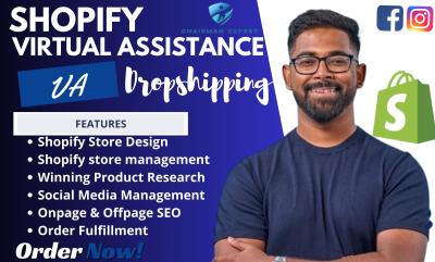 I will Be Shopify VA to Skyrocket Shopify Sales, Setup Optimization & Management
