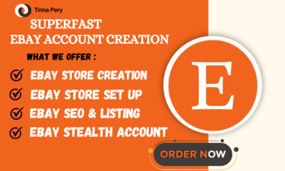 I will do eBay account creation, open eBay seller account, eBay store setup, eBay listing