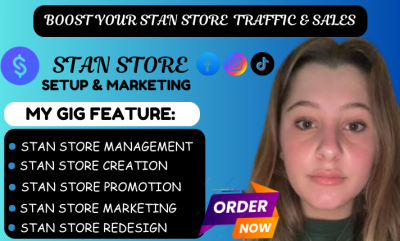 I Will Do Stan Store Promotion, Stan Store Marketing and Design