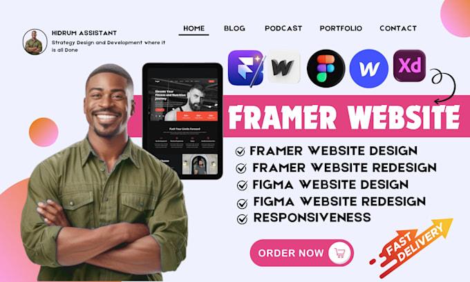 I will convert Figma to Framer Website & Build Webflow Websites with Forms