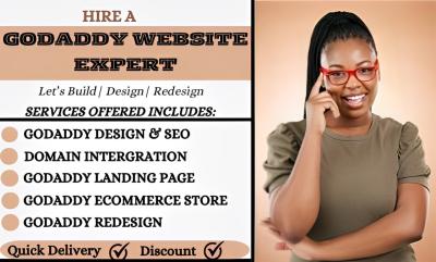 I will do Godaddy Website Design | Design Godaddy | Godaddy Website Redesign